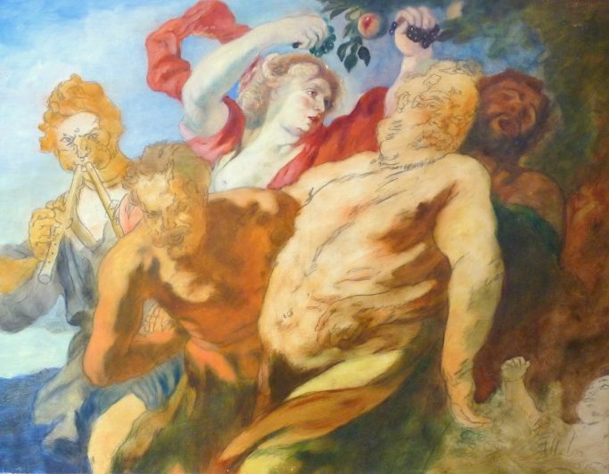 Betrunkener Silen, unterstützt von Satyrn (unvollendet)