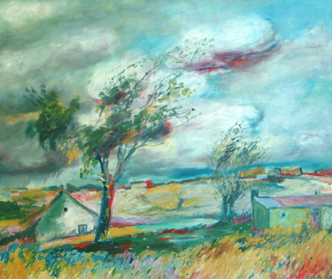 Masurische Landschaft im Sturm