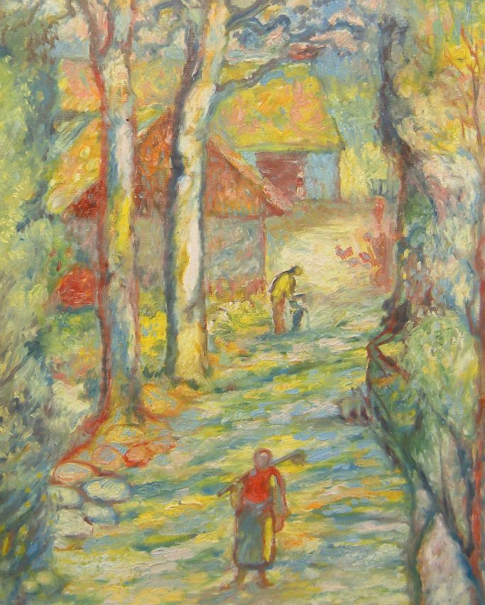 Masurische Dorfszene