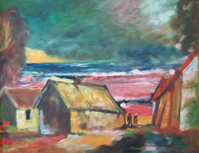 Masurisches Dorf am See