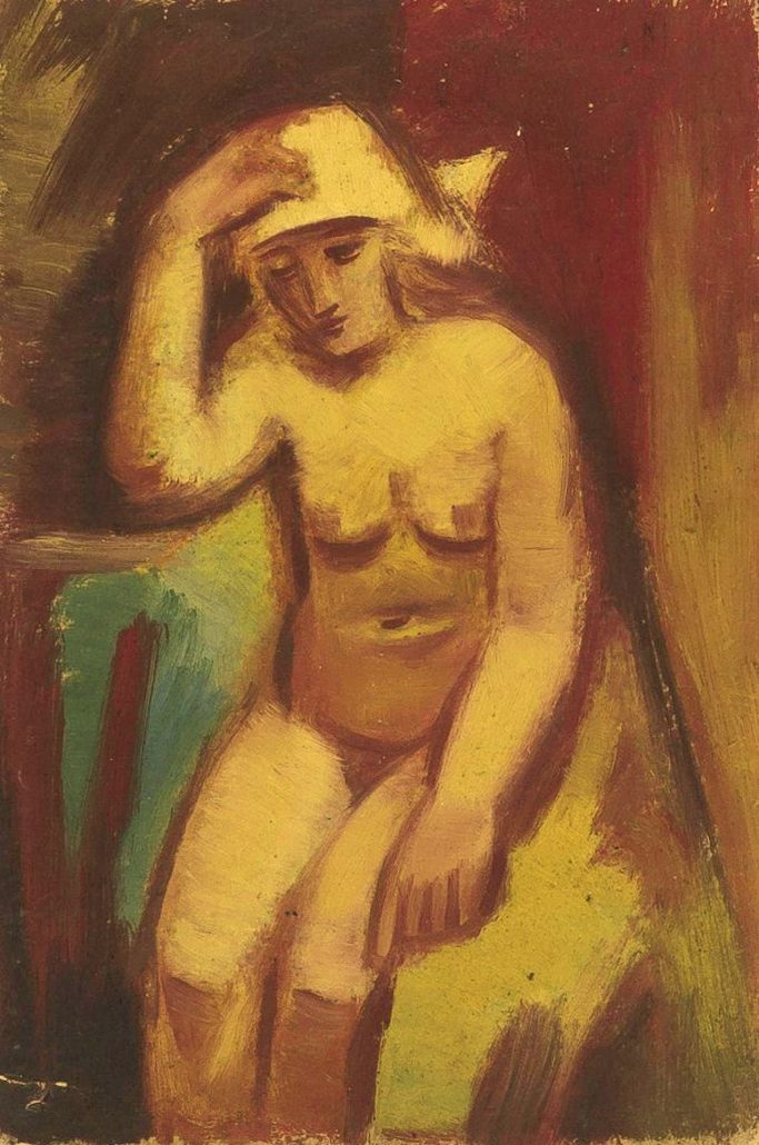 Sitzender weiblicher Akt